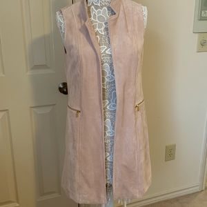 Calvin Klein Pale Pink Suede-Feel Vest